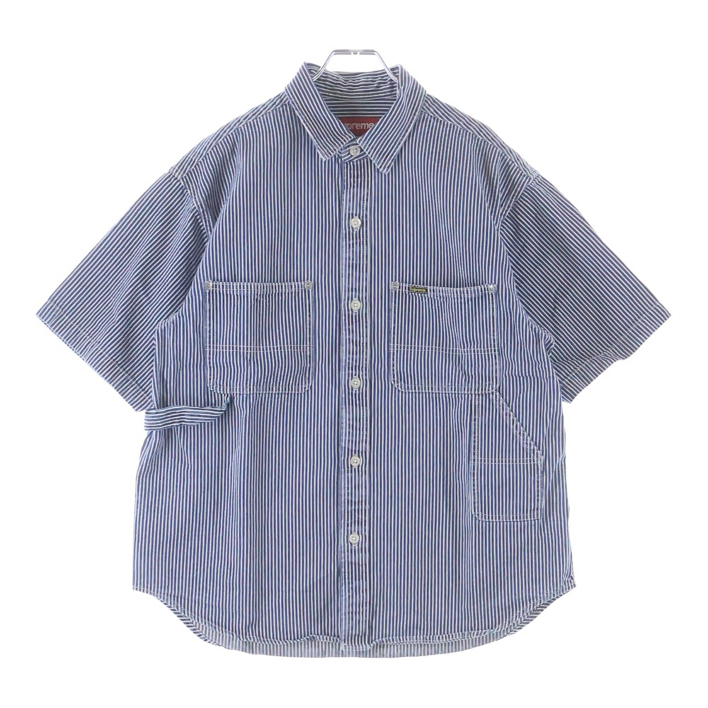 25SS Loose Fit S/S Denim Painter Shirt ルーズ フィット デニムペインター 半袖シャツ インディゴ Aランク