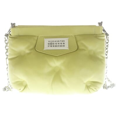 Glam Slam グラムスラム レザー チェーンショルダーバッグ イエロー S56WF0161 Bランク