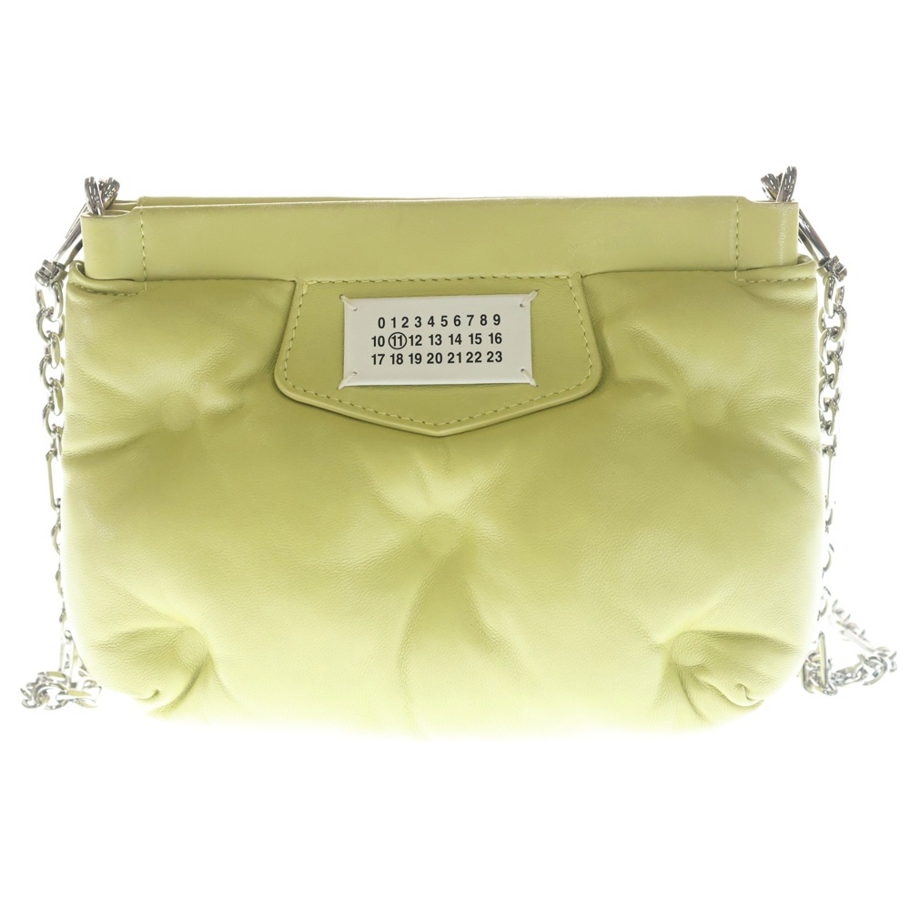 Glam Slam グラムスラム レザー チェーンショルダーバッグ イエロー S56WF0161 Bランク