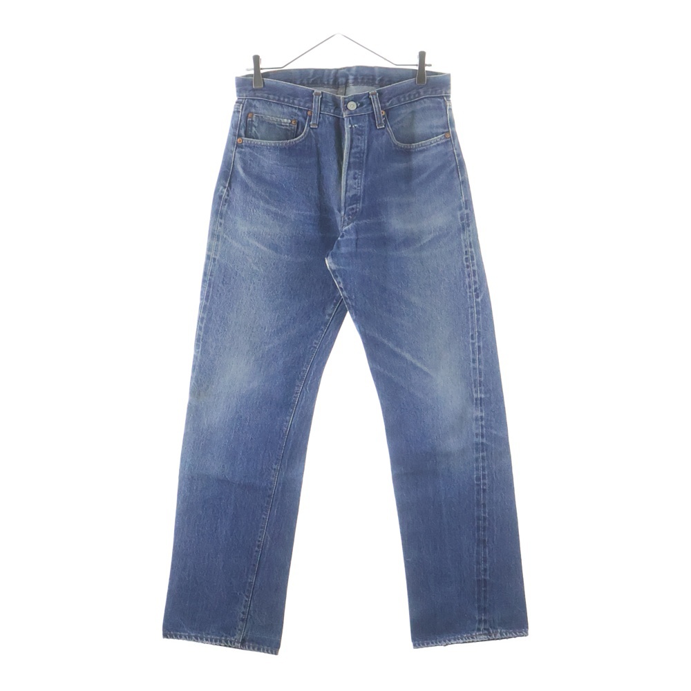 70S 501 66後期 ボタン裏6 スモールe チェーンステッチ 紙パッチ ヴィンテージ ボタンフライデニムパンツ インディゴ Bランク