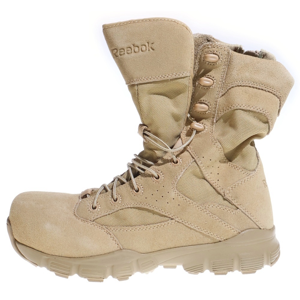 DAUNTLESS EH COMBAT BOOTS サイドジップハイカットブーツ ベージュ US7.5/26cm RB8821 Aランク