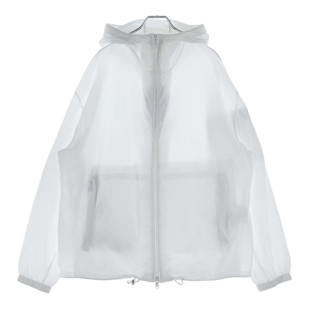 RE-NYLON リナイロン トライアングルロゴプレート フーデッドナイロンジャケット ジップアップブルゾン ホワイト SGC835 SOOO 1WQ9 Sランク