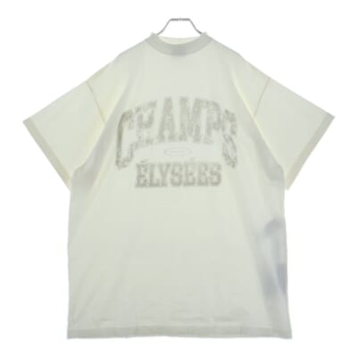 25SS OVER CHAMPS-ELYSEES T-SHIRT フロントプリント プルオーバー カットソー 半袖Tシャツ ホワイト 787349TRVN19016 Sランク
