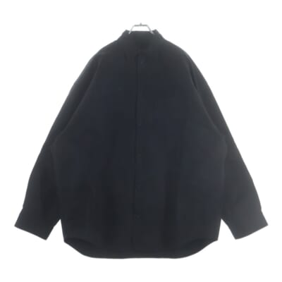 24AW OUTERWEAR SHIRT LARGE FIT IN COTTON POPLIN アウターウェア ラージフィット コットン ポプリン レギュラーカラー シャツ ブラック 794462TQM30 Sランク