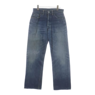 50S 501XX 53モデル 両面ビッグE 均等V センターベルトループ 隠しリベット ボタンフライ デニムパンツ インディゴ Bランク