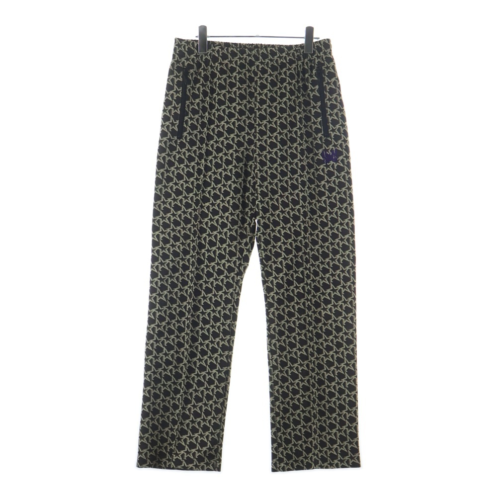 TRACK PANT POLY JQ STAR ポリ ジャカード スターモチーフ ドローストリング トラックパンツ ブラウン LQ522 Bランク