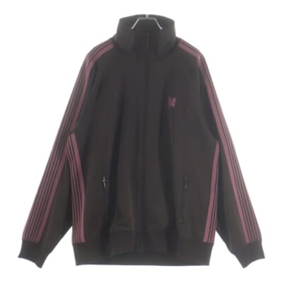 TRACK JACKET エンブロイダリーロゴデザイン ジップアップ トラックジャケット ブラウン FK335 Bランク