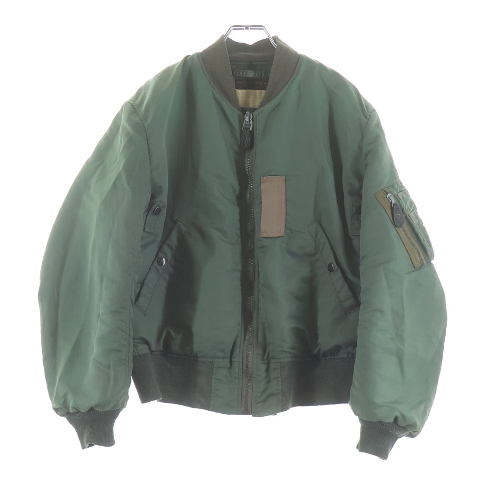 B-15D ナイロン ジップアップフライトジャケット カーキ Bランク