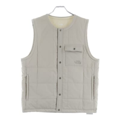 MEADOW WARM VEST メドウウォーム ロゴエンブロイダリー パファーベスト ホワイト NY82330 Bランク