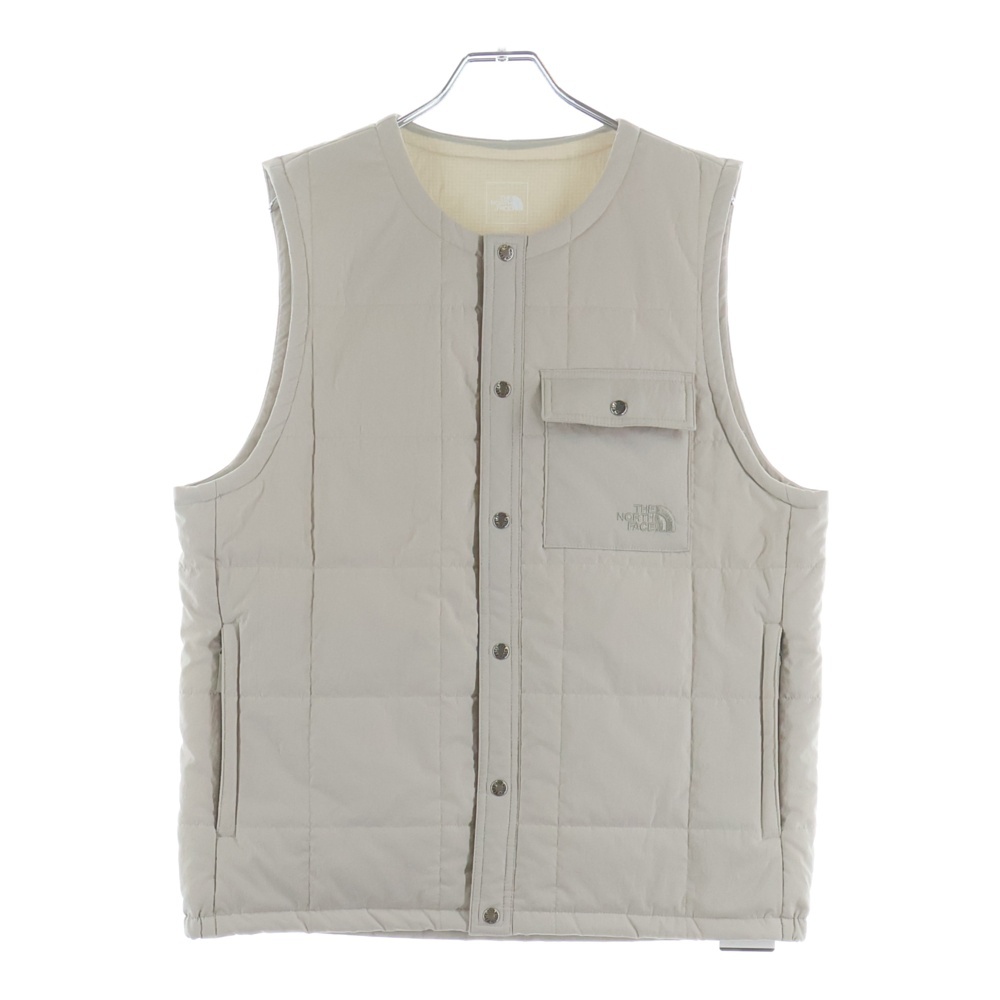 MEADOW WARM VEST メドウウォーム ロゴエンブロイダリー パファーベスト ホワイト NY82330 Bランク