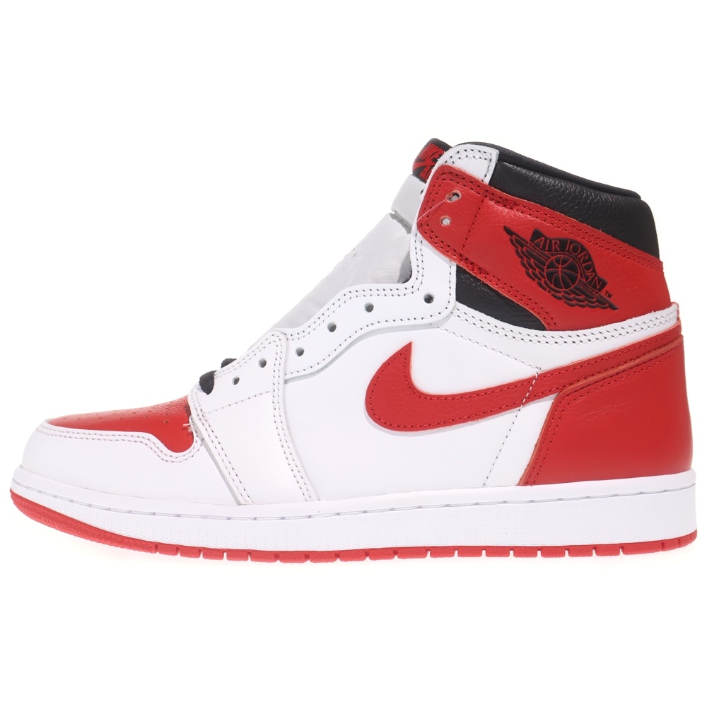 AIR JORDAN 1 RETRO HIGH OG HERITAGE エアジョーダン1 レトロ ヘリテージ ハイカットスニーカー ホワイト/レッド US10.5/28.5cm 555088-161 Sランク