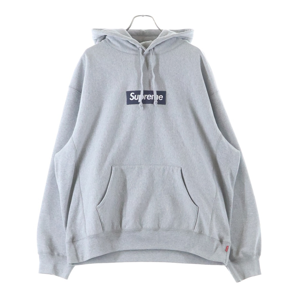 25AW Box Logo Hooded Sweatshirt ボックスロゴ スウェットプルオーバーパーカー フーディー グレー Aランク