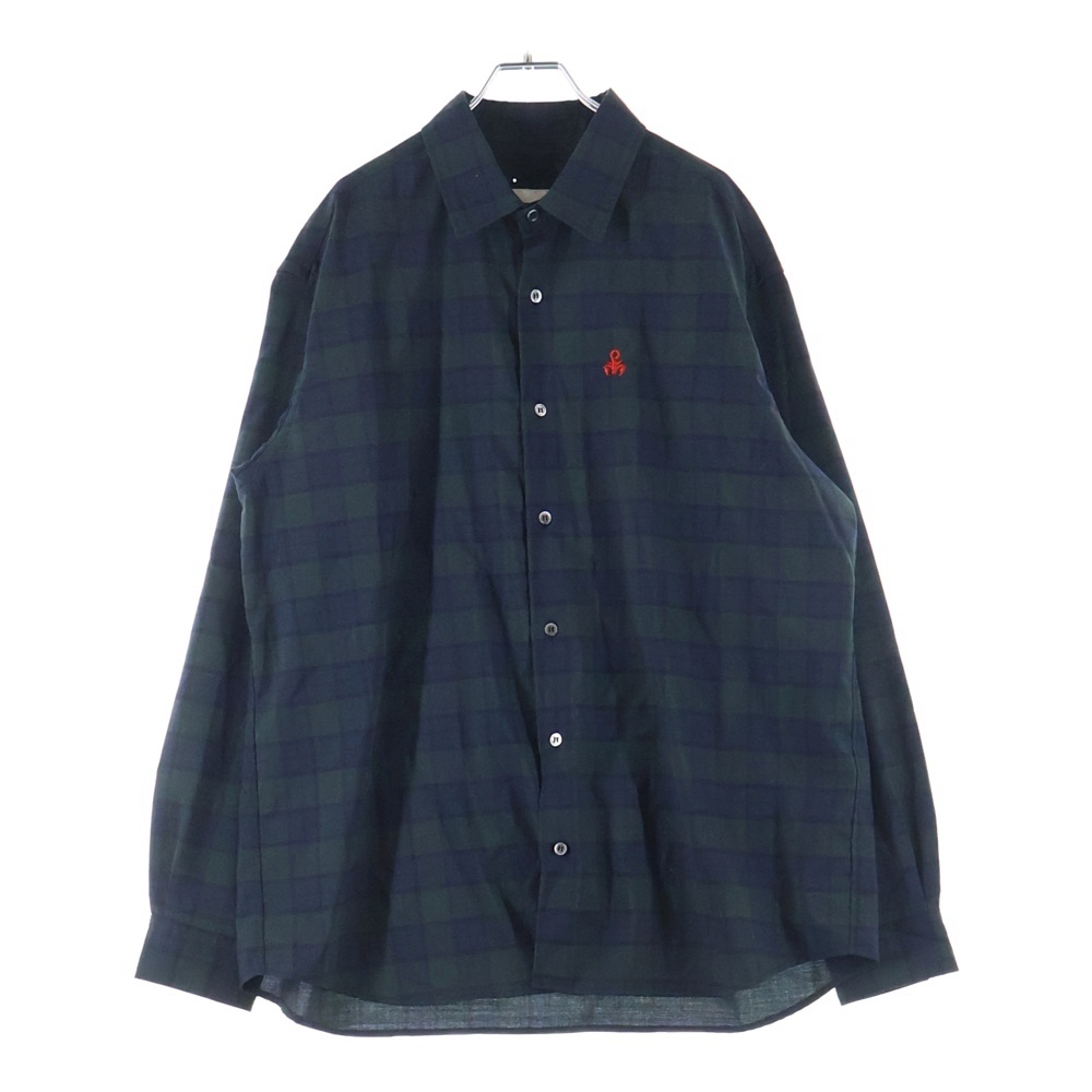 26SS TROPICAL CHECK RELAX-FIT SHIRT トロピカル リラックスフィット 長袖チェックシャツ グリーン SPNT-260028 Aランク