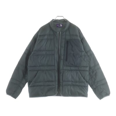 Field Down Jacket フィールドダウンジャケット 胸ロゴ刺繍 ノーカラー ジップアップジャケット グレー ND2057N Bランク