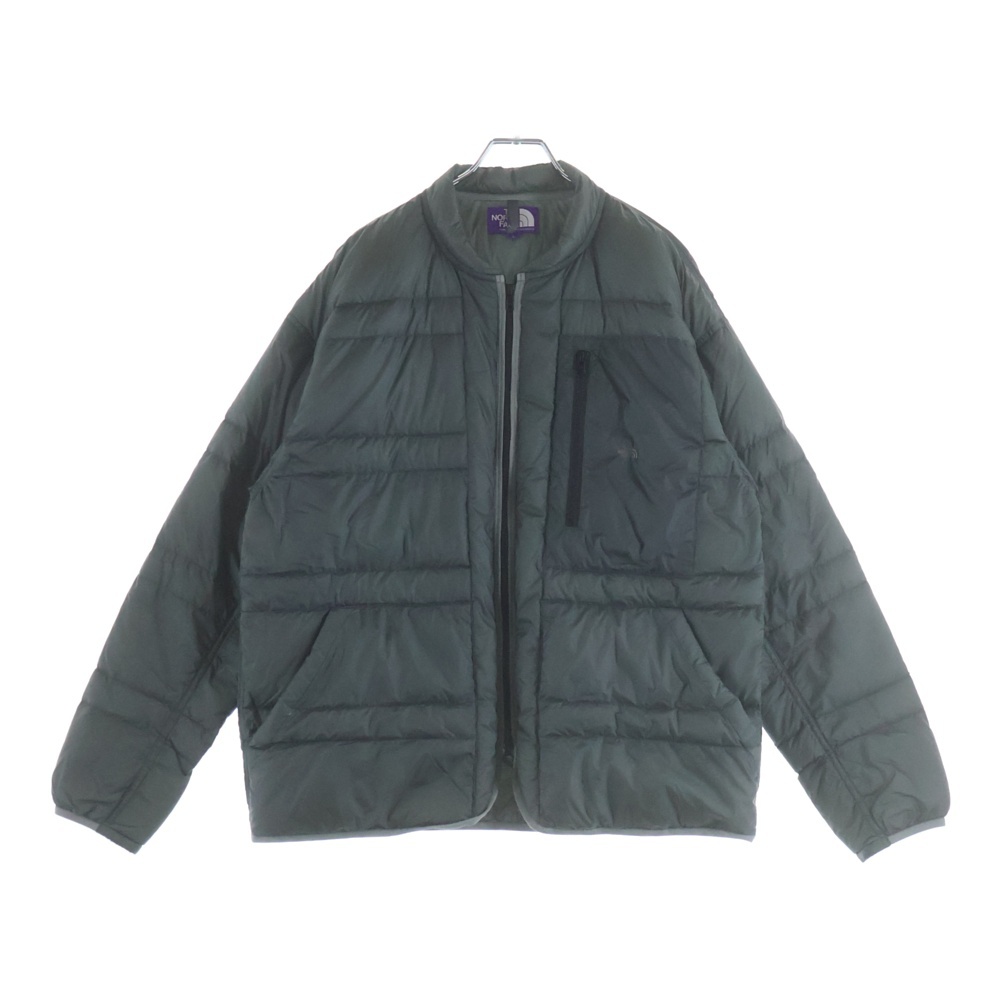Field Down Jacket フィールドダウンジャケット 胸ロゴ刺繍 ノーカラー ジップアップジャケット グレー ND2057N Bランク