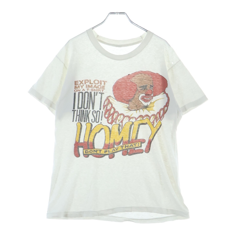 90S VINTAGE IN LIVNG COLOR HOMEY THE COWN 1990 TEE ヴィンテージ インリビングカラー ホーミーザクラウン フロントプリントTシャツ 半袖クルーネック Bランク
