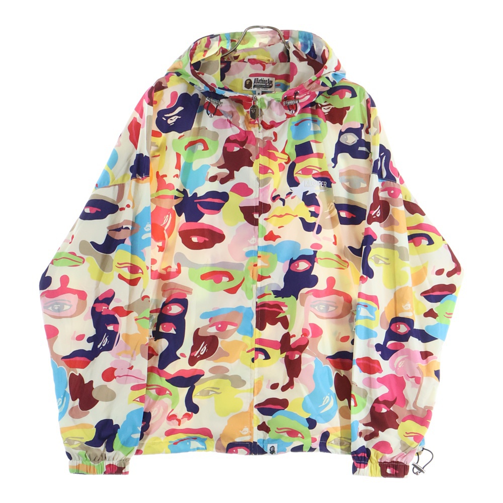 ×KIDSUPER CAMO LIGHTWEIGHT JACKET キッドスーパー カモ総柄 ライトウェイト フーデッドナイロンジャケット マルチカラー 001LJL231904C Sランク