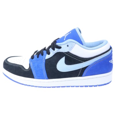 AIR JODAN 1 LOW SE エアジョーダン ローカットスニーカー ブラック/ブルー US9.5/27.5cm DH0206-400 Bランク