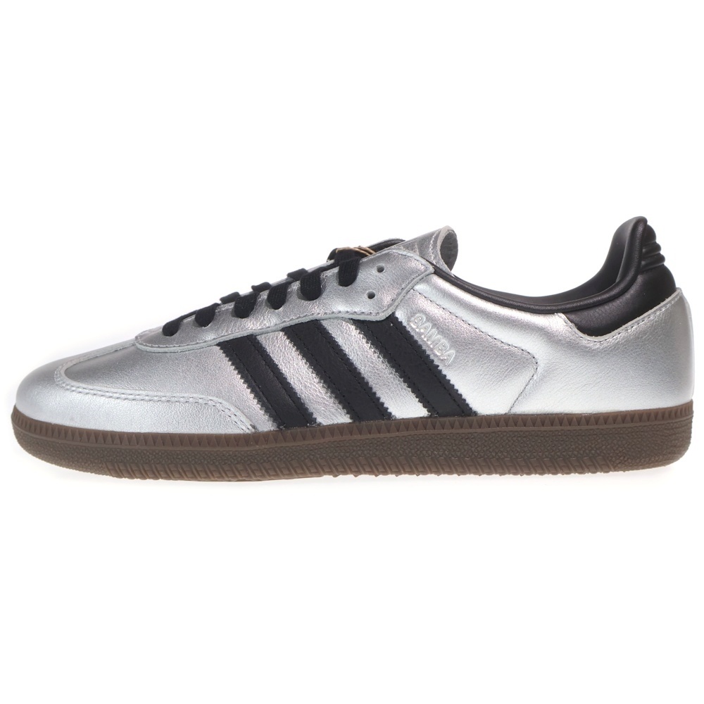 SAMBA OG W ウィメンズ サンバ ローカットスニーカー シルバー US10.5/27.5cm JI4218 Sランク