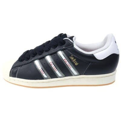 ×Korn Superstar コーン スーパースター ローカットスニーカー ブラック US8.5/26.5cm IH1313 Bランク