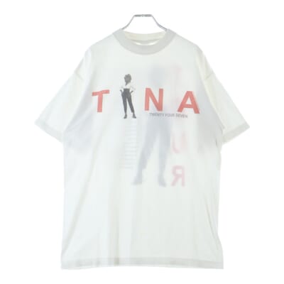 90-00S VINTAGE TINA TURNER TWENTY FOUR SEVEN TOUR 1999-2000 TEE ヴィンテージ ティナターナー ツアーTシャツ BCタグ 半袖クルーネックカットソー ホワイト Bランク