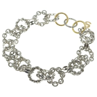 23SS Chained Chain Necklace チェーンドチェーン ネックレス シルバー 23-06732 Aランク