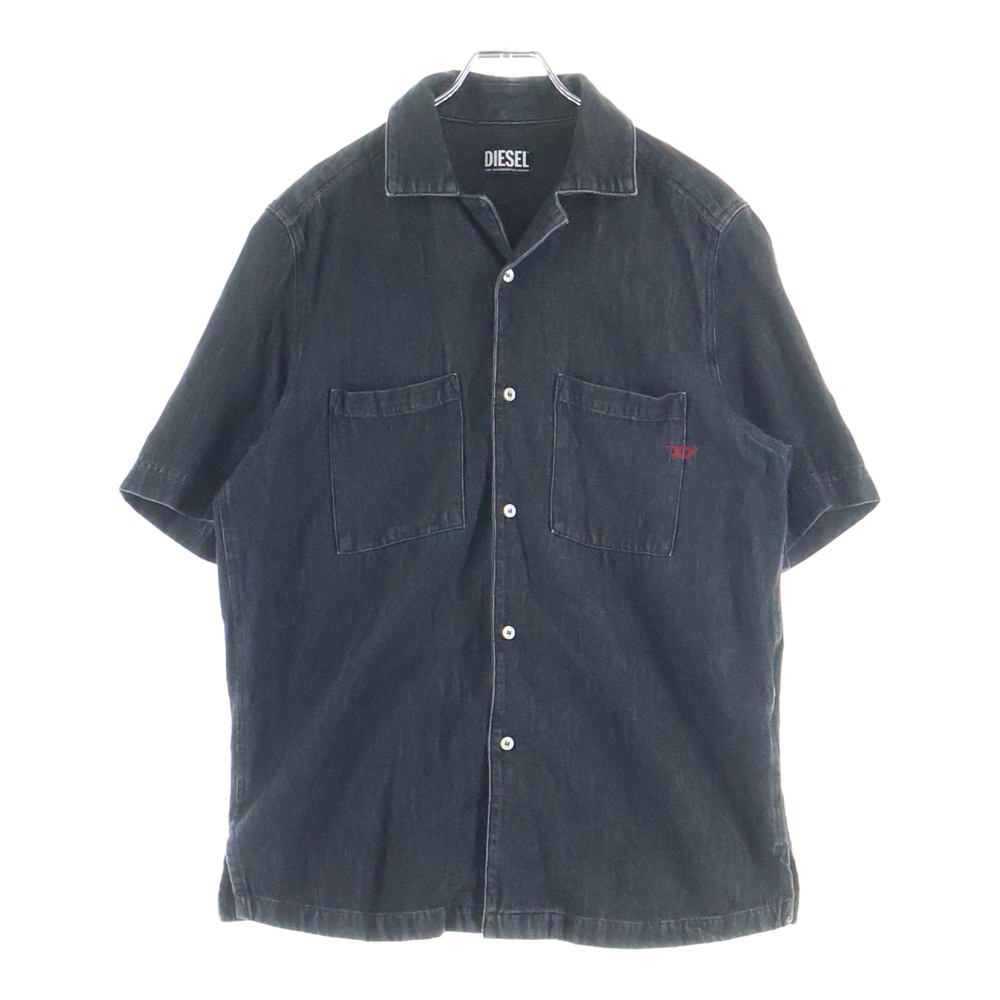 D-PAROSHORT ディーパロ ショートスリーブ デニムシャツ ブラック A03533 Bランク