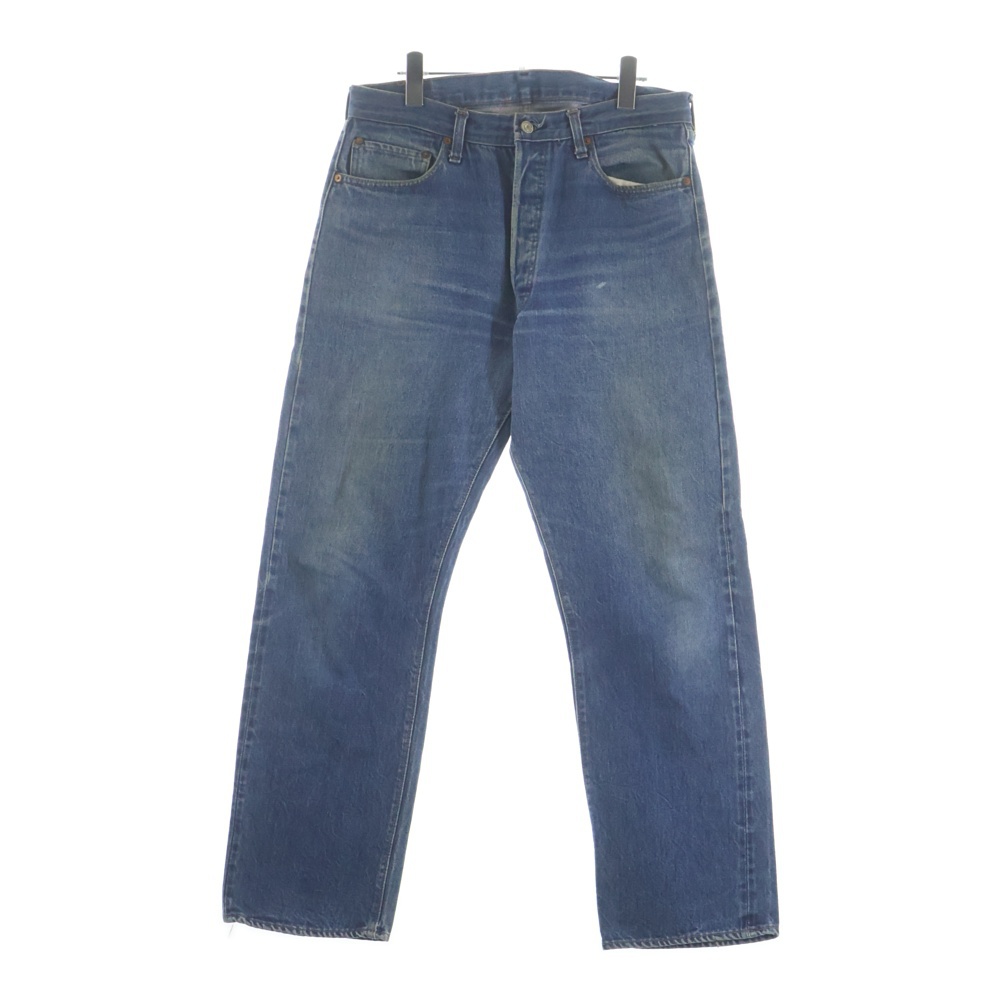 70S VINTAGE 501 ヴィンテージ 66前期 ボタン裏無刻印 不均等V スモールe ボタンフライデニムパンツ インディゴ Bランク