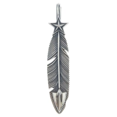 CS NAVAJO SHERIFF STAR ARROW FEATHER ナバホ シェリフ スター アロー フェザー ペンダントトップ シルバー C3-01-022 Sランク
