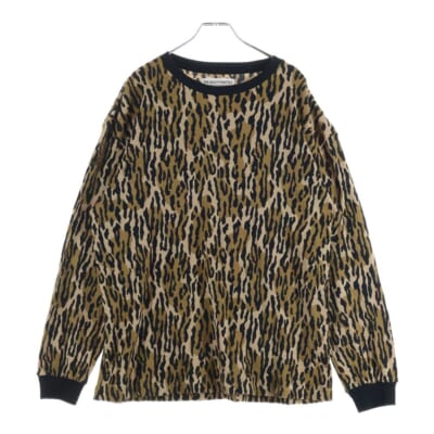 22SS LEOPARD THERMAL SHIRT レオパード サーマルクルーネック長袖Tシャツ カットソー ブラウン 22SS-WMT-TM02 Bランク