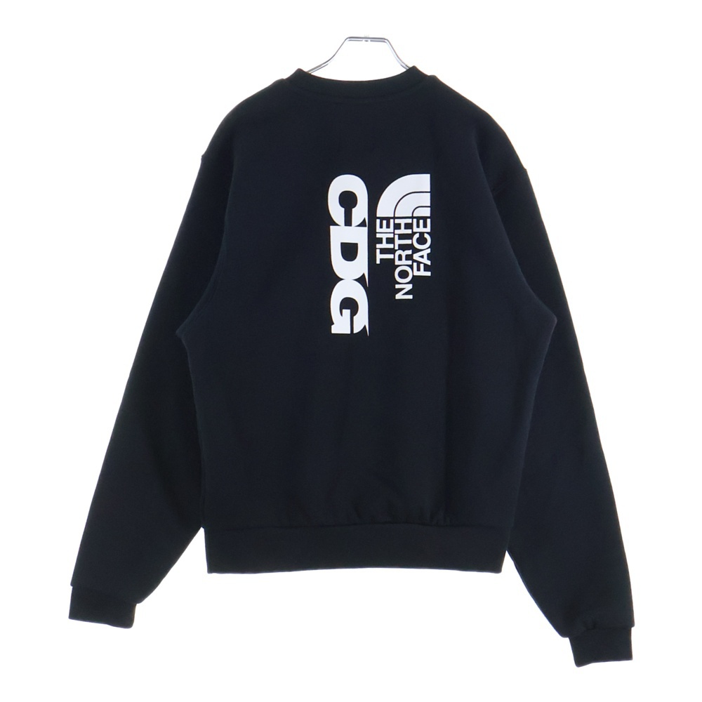 ×THE NORTH FACE SWEAT CREWNECK ザノースフェイス ダブルネームロゴプリント クルーネック スウェット トレーナー ブラック NT02602CD Bランク