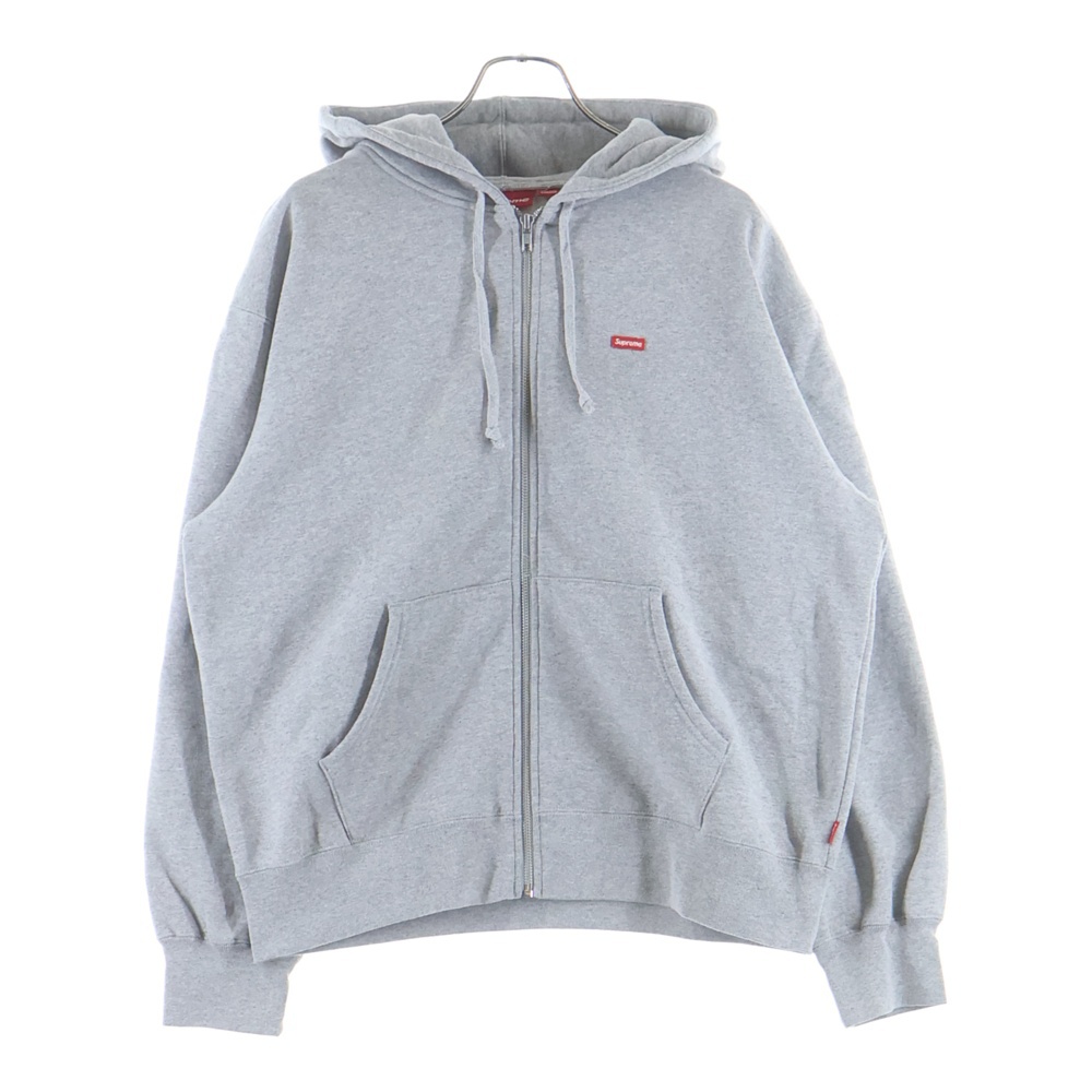 25SS Small Box Zip Up Hooded Sweatshirt スモールボックス ジップアップ フーデッドスウェットシャツ パーカー グレー Sランク