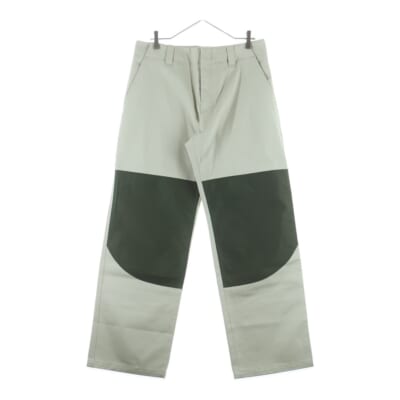 22AW コントラストステッチ コットントラウザーパンツ グリーン 22A28OAU07 Sランク