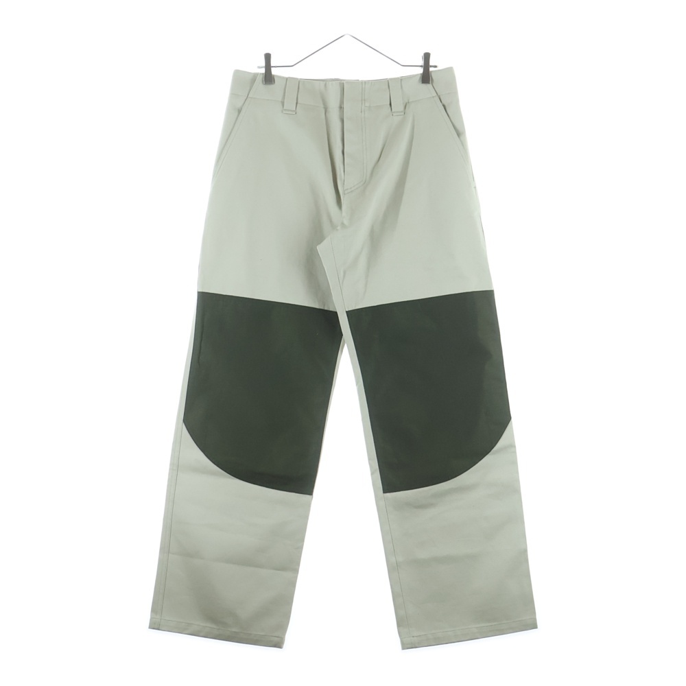 22AW コントラストステッチ コットントラウザーパンツ グリーン 22A28OAU07 Sランク