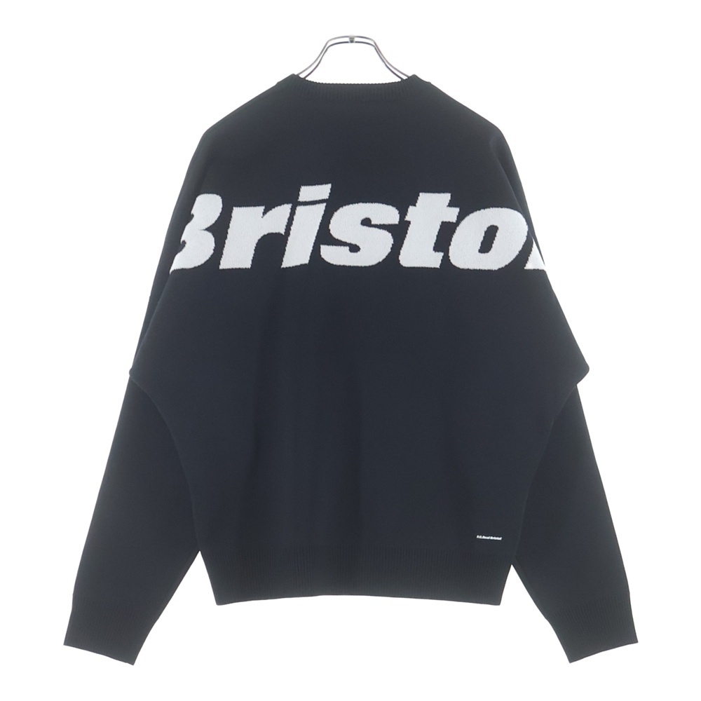 24AW Big Logo Crewneck Knit ビッグロゴ クルーネックニット セーター ブラック FCRB-242109 Sランク