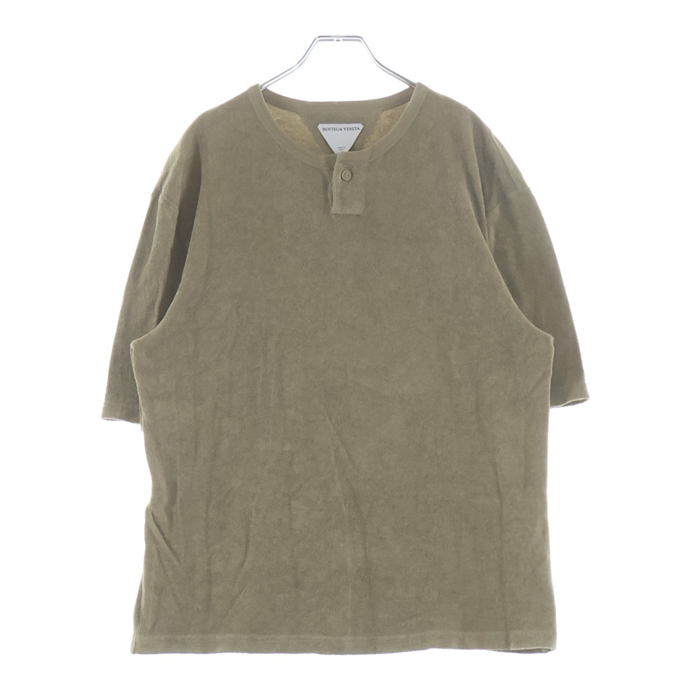 ヘンリーネック パイル地 半袖Tシャツ カットソー ブラウン 656849 V0UE0 Aランク