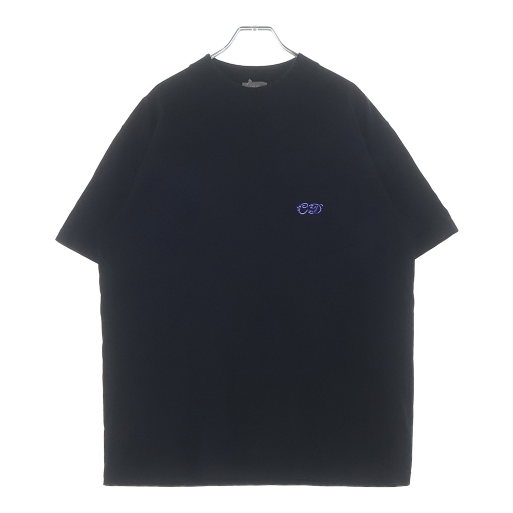 KENNY SCHARF ケニーシャーフ CDロゴパッチ クルーネック 半袖Tシャツ カットソー ブラック 193J635A0677 Aランク