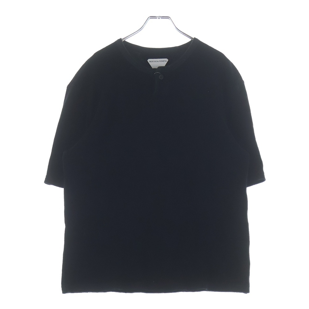 ヘンリーネック パイル地 半袖Tシャツ カットソー ブラック 656849 V0UE0 Bランク