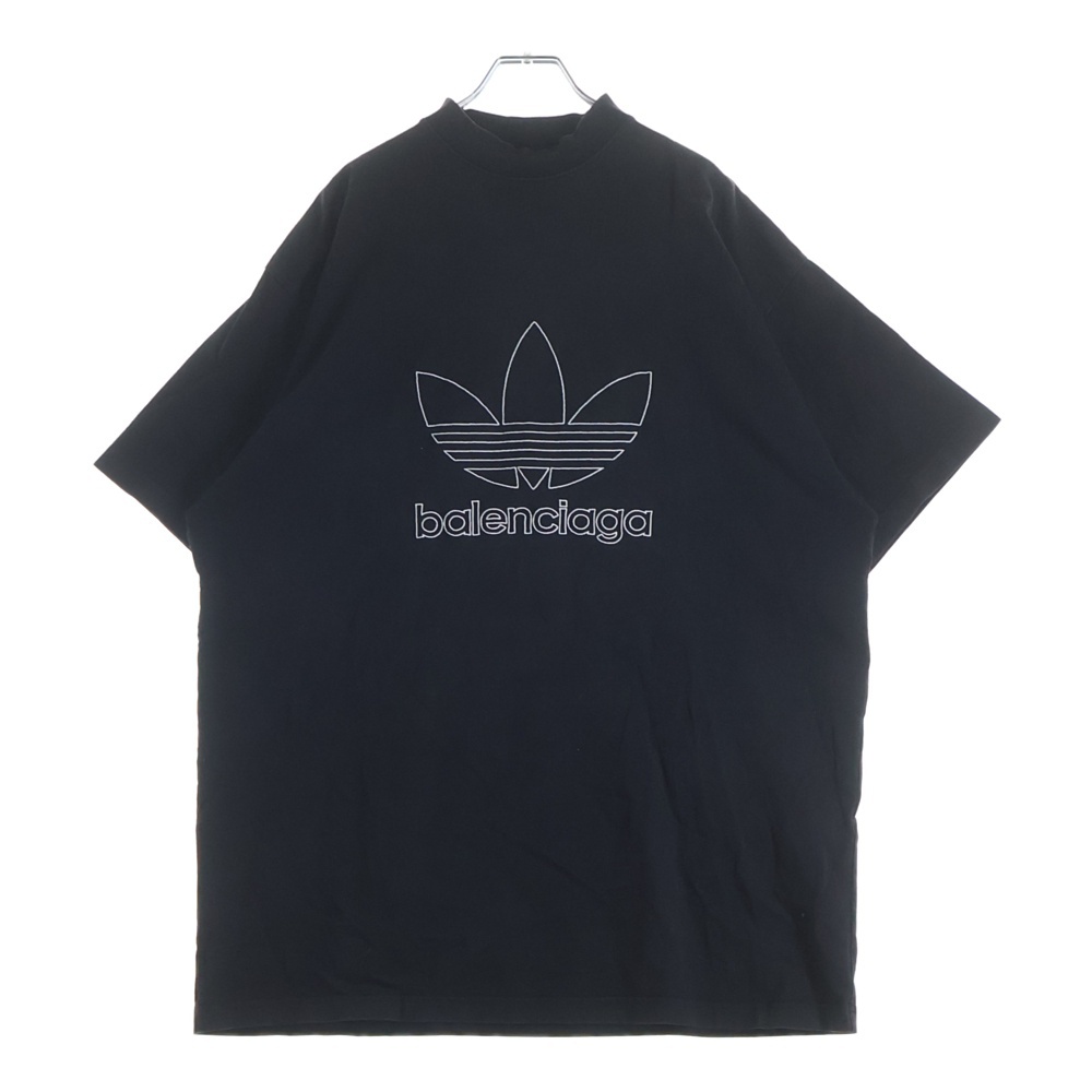 23SS ×ADIDAS アディダス トレフォイルロゴオーバーサイズTシャツ 半袖クルーネックカットソー グリーン 723976 TNVN8 Bランク