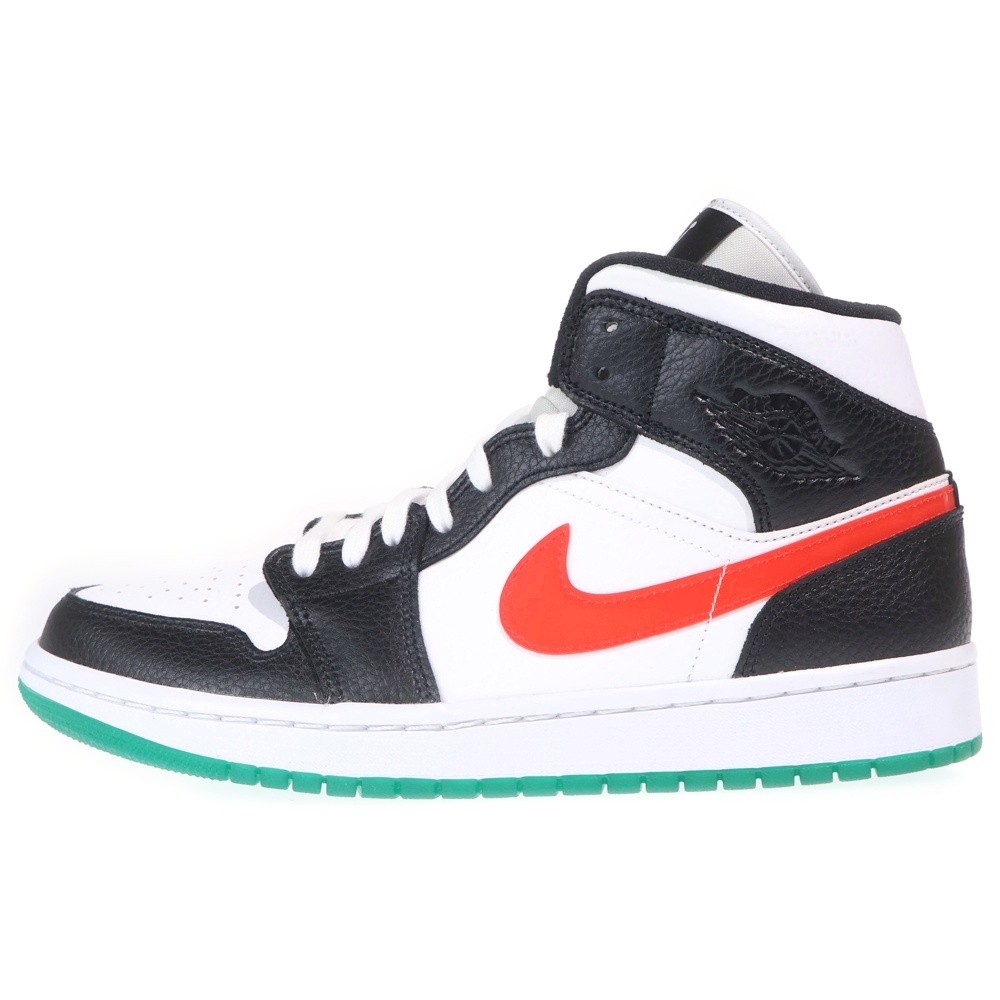WMNS AIR JORDAN 1 MID BQ6472-063 ウィメンズ エアジョーダン1 ミッドカットスニーカー ブラック/ホワイト US W10/27cm Sランク