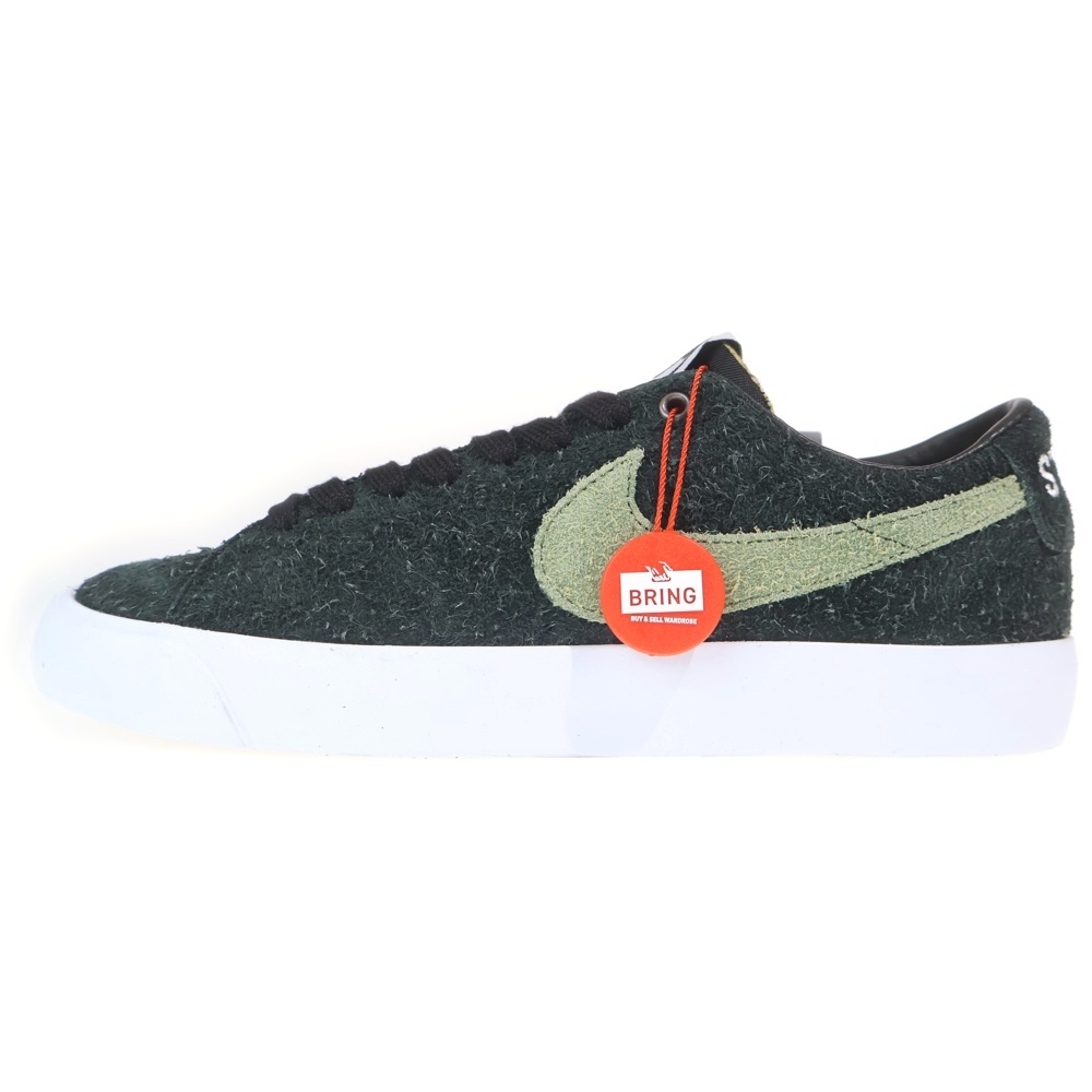 ×STUSSY ZOOM BLAZER LOW QS BQ6449-001 ストゥーシー ズームブレザー ローカットスニーカー ブラック US9/27cm Sランク