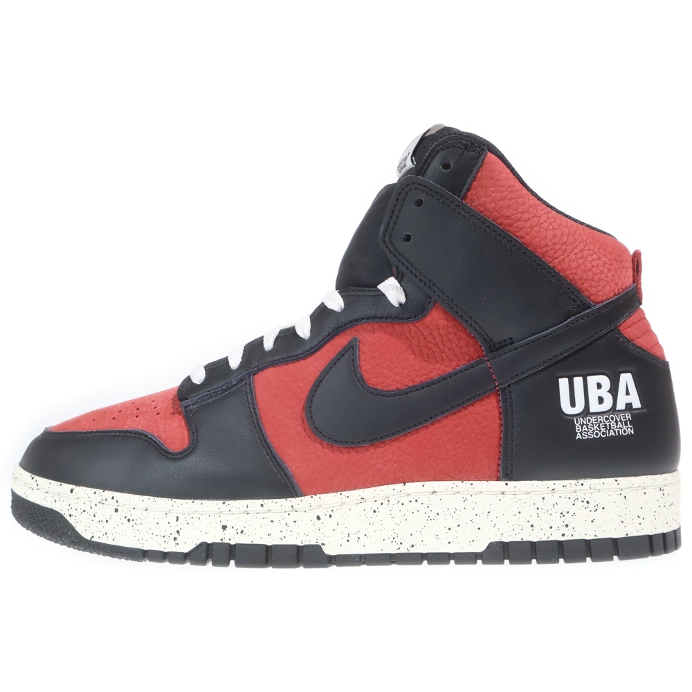 ×UNDERCOVER DUNK HIGH UBA アンダーカバー ダンク ハイカットスニーカー ブラック/レッド US13/31cm DD9401-600 Sランク