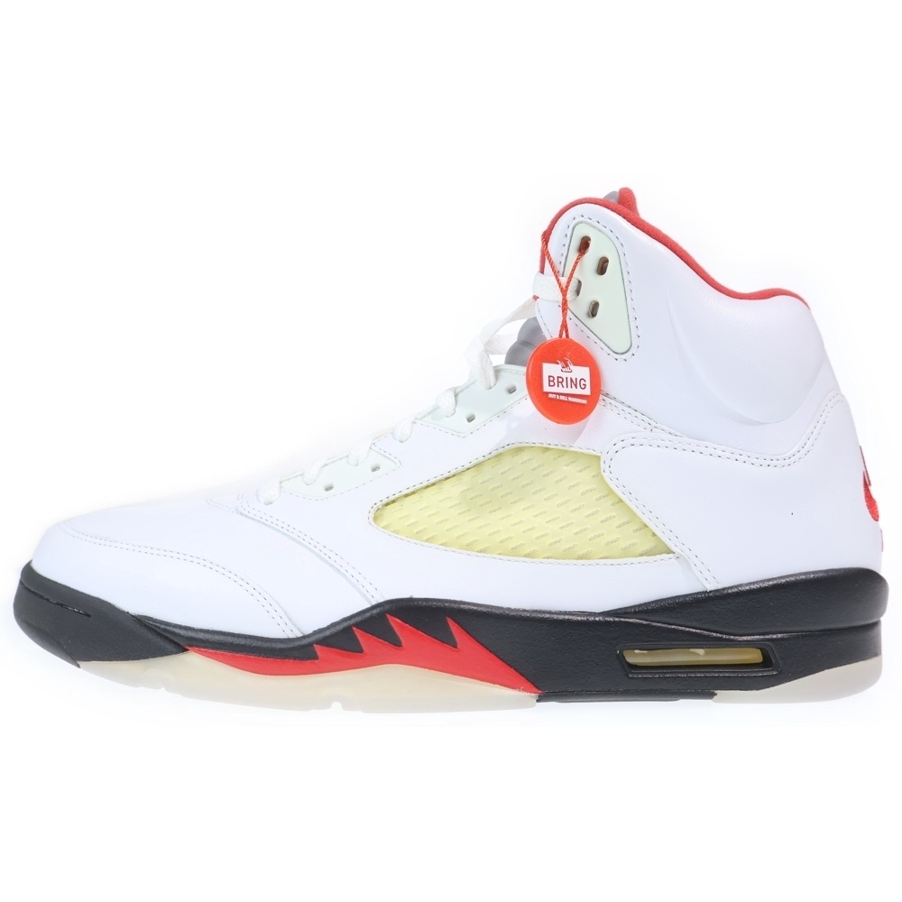 AIR JORDAN 5 RETRO FIRE RED エアジョーダン5 ファイアレッド ハイカットスニーカー ホワイト/レッド US14/32cm DA1911-102 Sランク