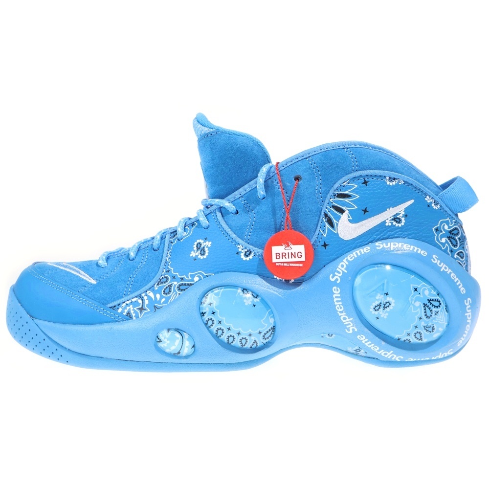 22SS ×SUPREME AIR ZOOM FLIGHT 95 シュプリーム エアズーム フライト ユニバーシティブルー ペイズリー ローカットスニーカー ブルー US13/31cm DJ8604-400 Sランク