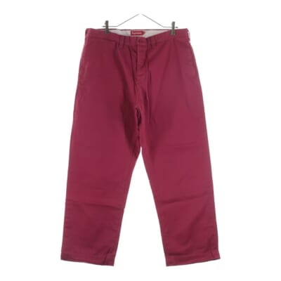 21SS Pin Up Chino Pant ピンアップ ロゴ刺繍 チノパンツ レッド Sランク