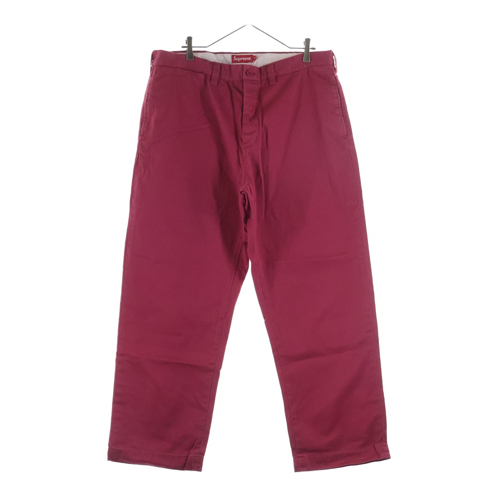 21SS Pin Up Chino Pant ピンアップ ロゴ刺繍 チノパンツ レッド Sランク