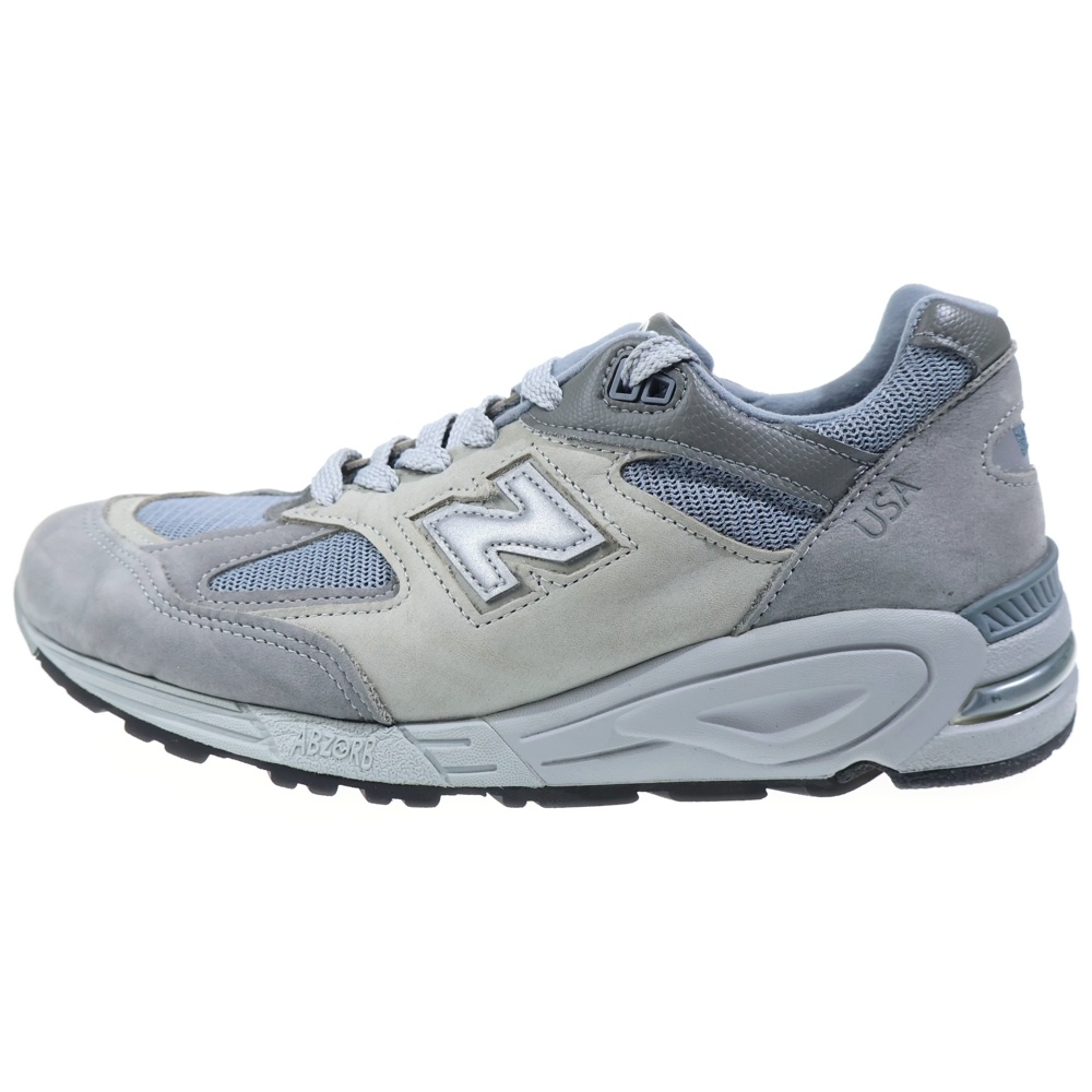 M990WT2 ×WTAPS 990V2 ダブルタップス メッシュ スウェードレザー ローカットスニーカー グレー US9.5/27.5cm Bランク