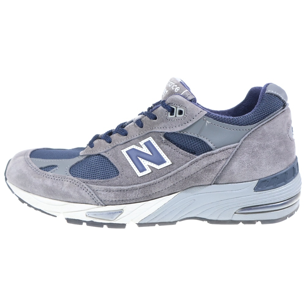 M991SGN メッシュ スウェードレザー ローカットスニーカー グレー/ネイビー US9.5/27.5cm Aランク