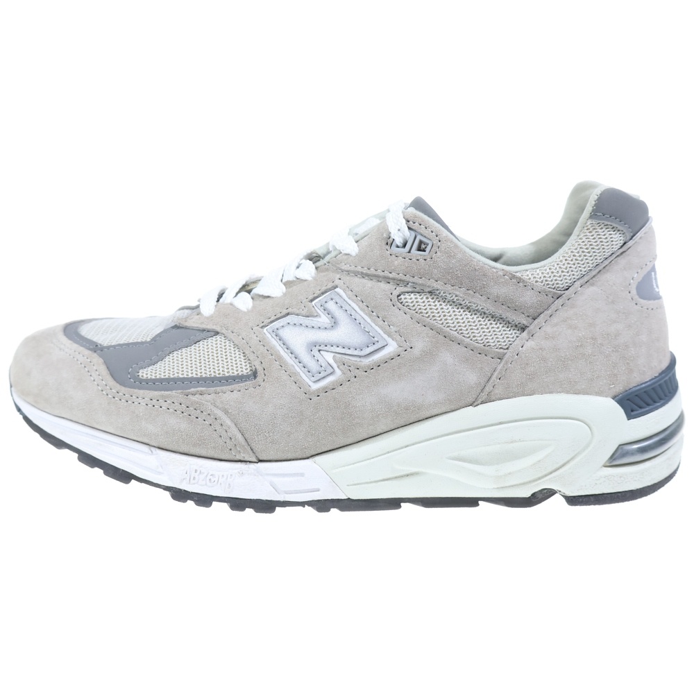 M990GY2 メッシュ スウェードレザー ローカットスニーカー グレー US9.5/27.5cm Bランク