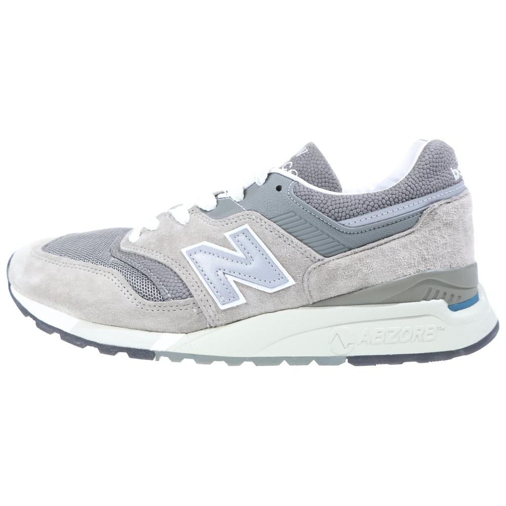 M9975GR メッシュ スウェードレザー ローカットスニーカー グレー US9.5/27.5cm Aランク